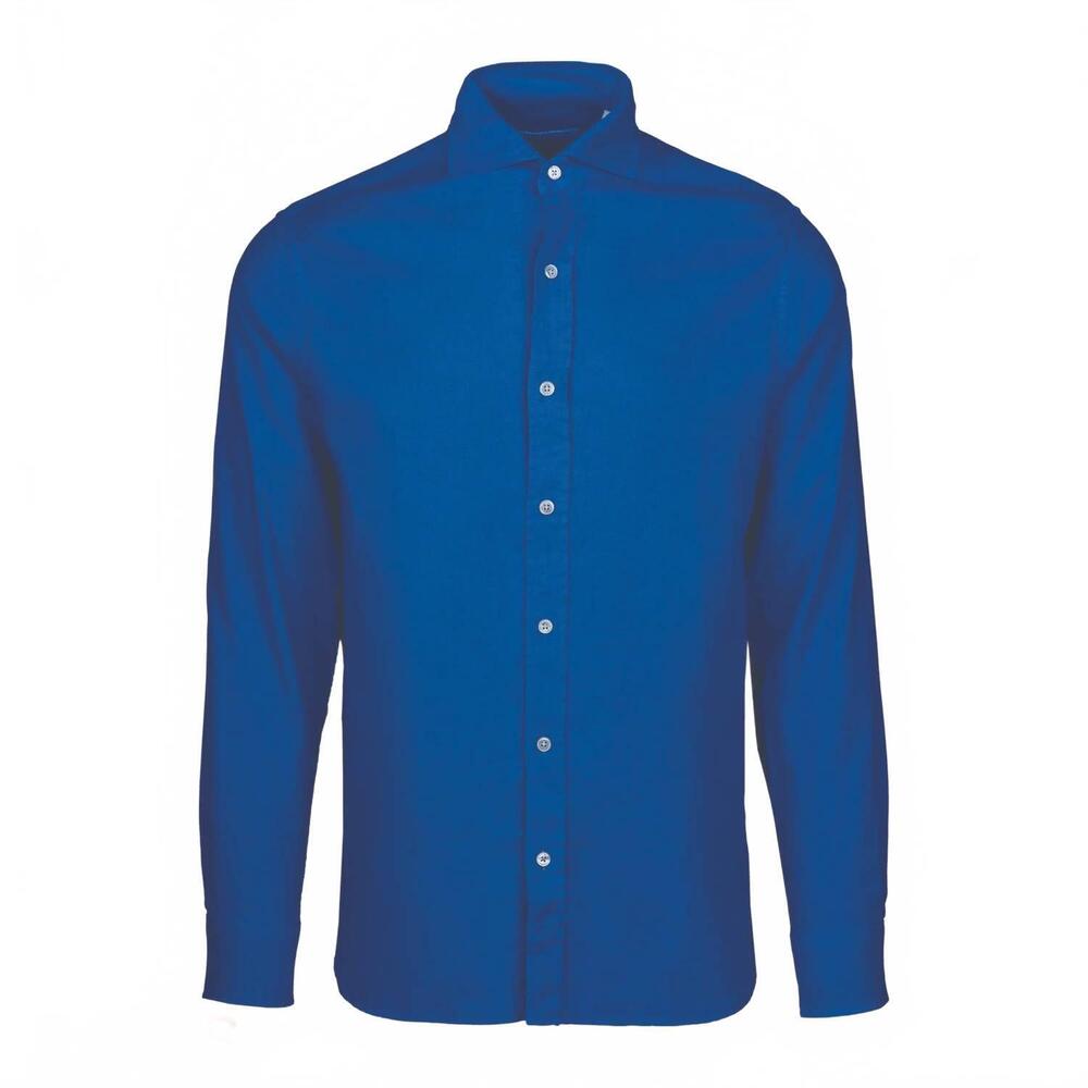 NEW SWIMS men's santorini linen sport shirt in tidal blue